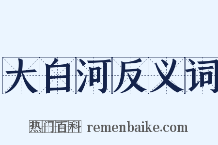 大白河反义词是什么意思的图片